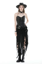 Load image into Gallery viewer, Punk dye lace up zipper corset CW062