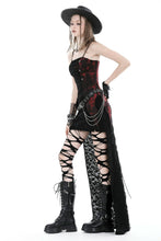 Load image into Gallery viewer, Rebel girl dye frill corset top CW066