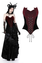 Load image into Gallery viewer, Gothic scarlet bats corset CW071