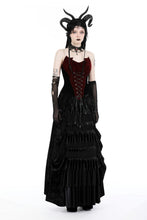 Load image into Gallery viewer, Gothic scarlet bats corset CW071