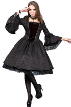 Load image into Gallery viewer, Victorian gothic dress with lace flare sleeve （not including petticoat）DW038 - Gothlolibeauty