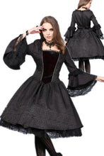 Load image into Gallery viewer, Victorian gothic dress with lace flare sleeve （not including petticoat）DW038 - Gothlolibeauty