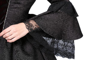 Victorian gothic dress with lace flare sleeve （not including petticoat）DW038 - Gothlolibeauty