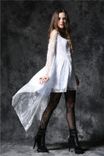 Load image into Gallery viewer, Gothic ghost cocktail lace dress with button row DW053WH - Gothlolibeauty