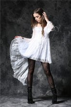 Load image into Gallery viewer, Gothic ghost cocktail lace dress with button row DW053WH - Gothlolibeauty