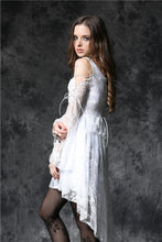 Load image into Gallery viewer, Gothic ghost cocktail lace dress with button row DW053WH - Gothlolibeauty