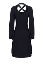Load image into Gallery viewer, Gothic tail Black dress with off shoulder and cross back DW060 - Gothlolibeauty