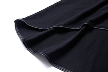 Load image into Gallery viewer, Gothic tail Black dress with off shoulder and cross back DW060 - Gothlolibeauty