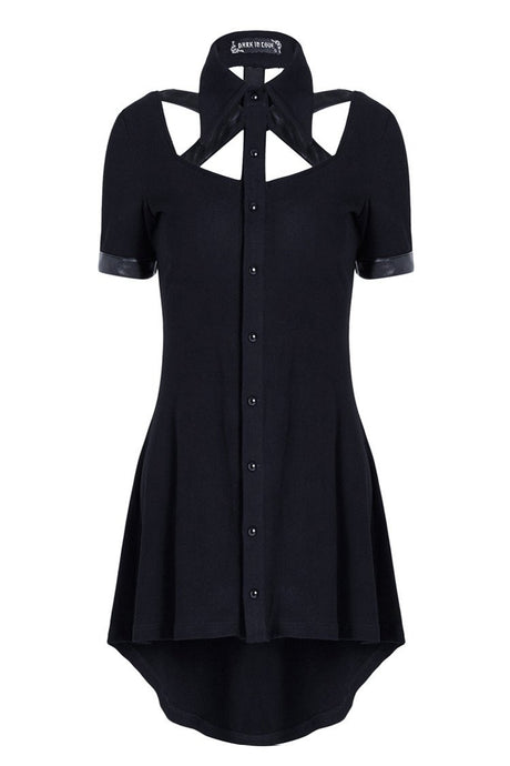 Punk hollow-out doll collar cocktail Tee dress DW127 - Gothlolibeauty