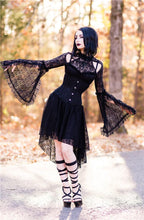 Load image into Gallery viewer, Gothic lace sexy dress with cat ear shape on top DW139 - Gothlolibeauty