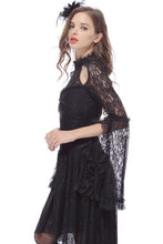 Load image into Gallery viewer, Gothic lace sexy dress with cat ear shape on top DW139 - Gothlolibeauty
