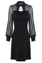 Load image into Gallery viewer, Punk Black spider neck dress DW159 - Gothlolibeauty