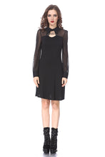 Load image into Gallery viewer, Punk Black spider neck dress DW159 - Gothlolibeauty