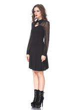 Load image into Gallery viewer, Punk Black spider neck dress DW159 - Gothlolibeauty
