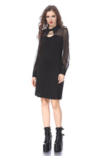 Load image into Gallery viewer, Punk Black spider neck dress DW159 - Gothlolibeauty
