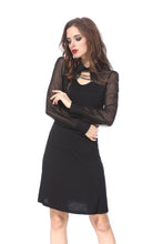 Load image into Gallery viewer, Punk Black spider neck dress DW159 - Gothlolibeauty