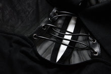 Load image into Gallery viewer, Punk Black spider neck dress DW159 - Gothlolibeauty