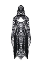 Load image into Gallery viewer, Gothic gorgeous lace long dress with horn cap and long row buttons DW173 - Gothlolibeauty