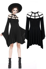 Load image into Gallery viewer, Punk knitted dress with mimic spider web shape design and big kimono sleeves DW183 - Gothlolibeauty
