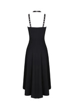 Load image into Gallery viewer, Punk knitted high-low dress with leather star across neck DW184 - Gothlolibeauty