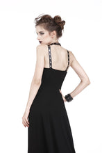 Load image into Gallery viewer, Punk knitted high-low dress with leather star across neck DW184 - Gothlolibeauty