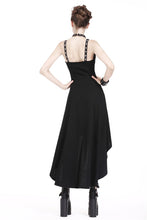 Load image into Gallery viewer, Punk knitted high-low dress with leather star across neck DW184 - Gothlolibeauty