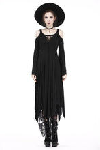 Load image into Gallery viewer, Gothic knitted long dress with irregular hem and hooked rope designs DW185 - Gothlolibeauty