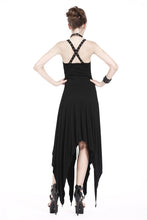 Load image into Gallery viewer, Punk knitted dress with irregular hem and interlaced rope design DW190 - Gothlolibeauty