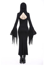 Load image into Gallery viewer, Holloween gothic slit hem witch sleeve hooded dress DW200 - Gothlolibeauty