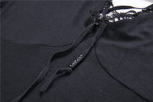 Load image into Gallery viewer, Holloween gothic slit hem witch sleeve hooded dress DW200 - Gothlolibeauty