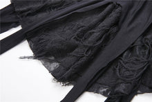 Load image into Gallery viewer, Holloween gothic slit hem witch sleeve hooded dress DW200 - Gothlolibeauty