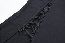 Load image into Gallery viewer, Holloween gothic slit hem witch sleeve hooded dress DW200 - Gothlolibeauty