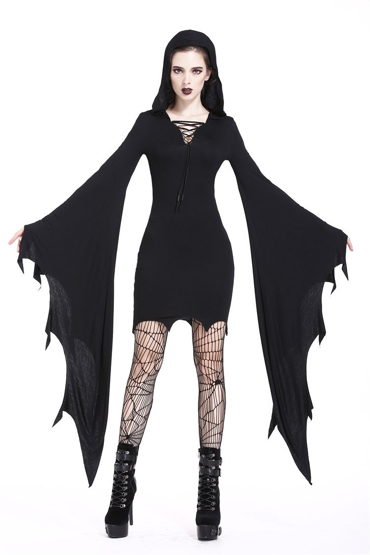 Gothic super bat sleeve holloween costumes dress DW202 - Gothlolibeauty