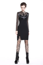 Load image into Gallery viewer, Punk metal studded mesh midi dress DW204 - Gothlolibeauty