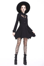 Load image into Gallery viewer, Gothic sexy mesh heart pleated collar bow dress DW205 - Gothlolibeauty