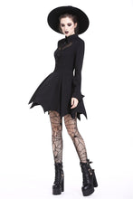 Load image into Gallery viewer, Gothic sexy mesh heart pleated collar bow dress DW205 - Gothlolibeauty