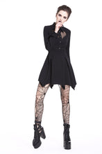Load image into Gallery viewer, Gothic sexy mesh heart pleated collar bow dress DW205 - Gothlolibeauty
