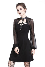 Load image into Gallery viewer, Punk mesh sleeve halter dress DW207 - Gothlolibeauty