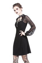 Load image into Gallery viewer, Punk mesh sleeve halter dress DW207 - Gothlolibeauty