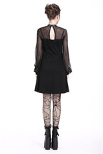 Load image into Gallery viewer, Punk mesh sleeve halter dress DW207 - Gothlolibeauty