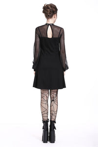 Punk mesh sleeve halter dress DW207 - Gothlolibeauty