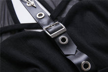 Load image into Gallery viewer, Punk mesh sleeve halter dress DW207 - Gothlolibeauty