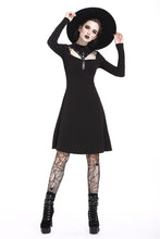 Load image into Gallery viewer, Punk cool hollow lace-up midi dress DW208 - Gothlolibeauty