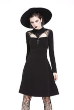 Load image into Gallery viewer, Punk cool hollow lace-up midi dress DW208 - Gothlolibeauty