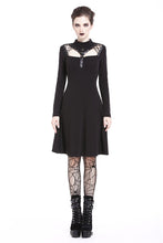 Load image into Gallery viewer, Punk cool hollow lace-up midi dress DW208 - Gothlolibeauty
