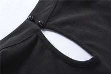 Load image into Gallery viewer, Punk cool hollow lace-up midi dress DW208 - Gothlolibeauty