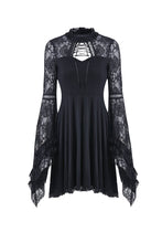 Load image into Gallery viewer, Elegant gothic lace-up lacey knitted T-shirt DW210 - Gothlolibeauty