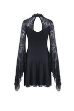 Load image into Gallery viewer, Elegant gothic lace-up lacey knitted T-shirt DW210 - Gothlolibeauty