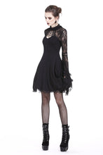 Load image into Gallery viewer, Elegant gothic lace-up lacey knitted T-shirt DW210 - Gothlolibeauty