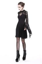 Load image into Gallery viewer, Elegant gothic lace-up lacey knitted T-shirt DW210 - Gothlolibeauty